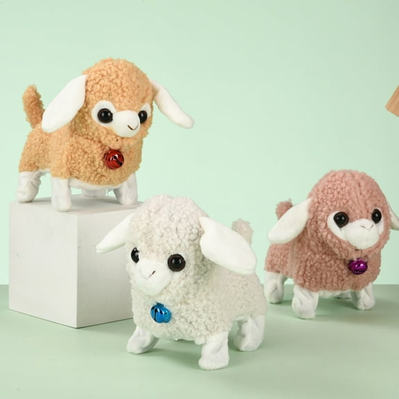 Nsxcdh Power Operated Lamb Toy,Simulated Plush,Walks & Sounds,Interactive,Children's Electronic Pet,Parent-Child Gift