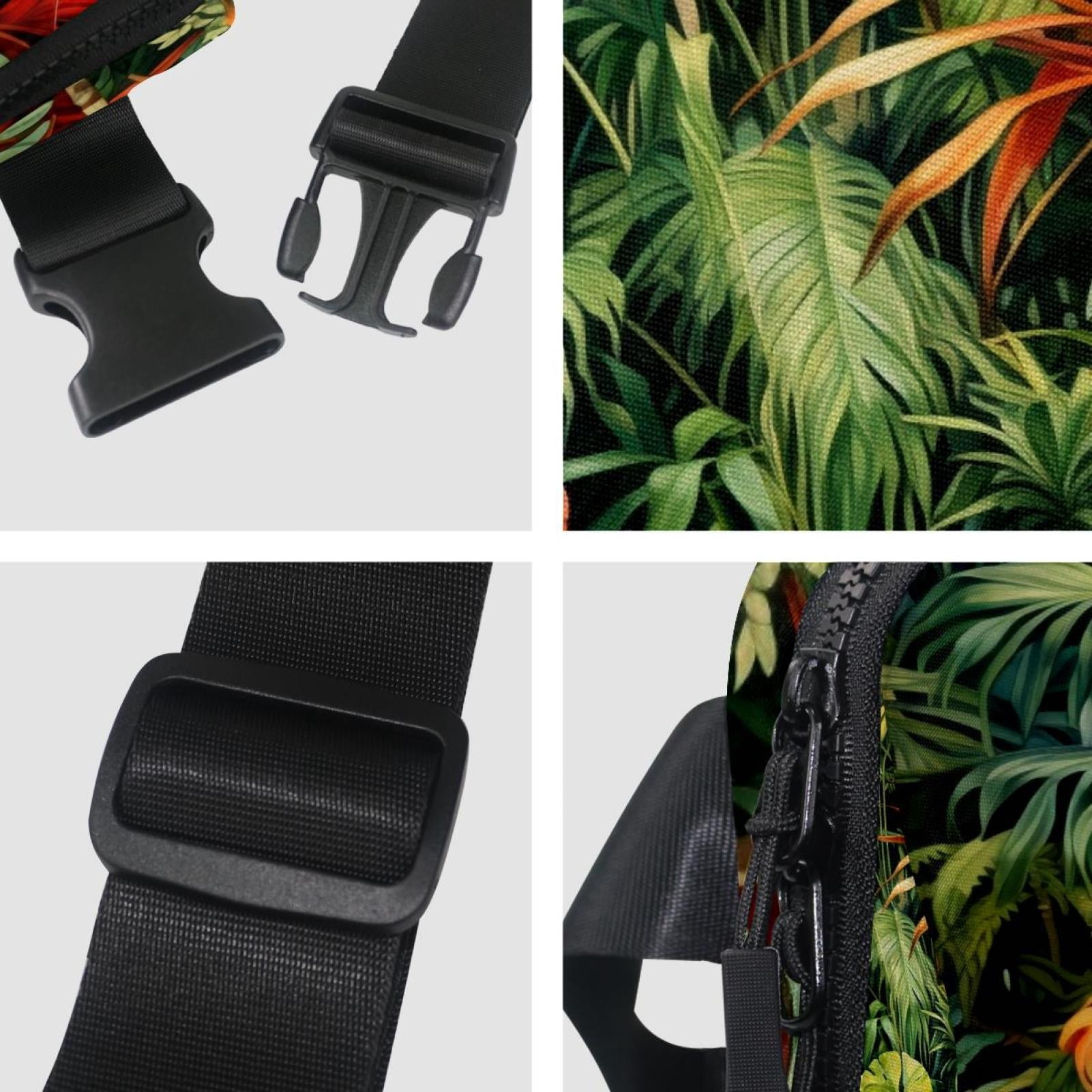 Tropical plants Running Belt Fanny Packs Waist Packs with Extension Strap Unisex Lightweight Adjustable