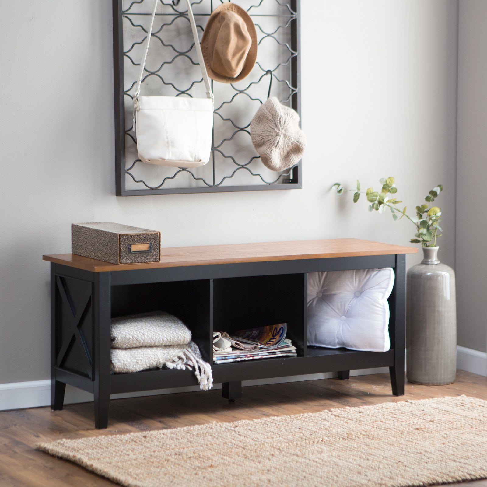 Belham Living Hampton Storage Bench Cherry