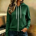thumbnail image 5 of Sewkxo Womens Zip Up Hoodies Long Sleeve Fall Oversized Sweatshirts Y2K Jacket with Pockets 2026 Fashion Clothes,Dark Green M, 5 of 7