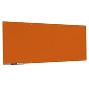 Magnetic Eraser Glass Board 48" X 96" Inches Eased Corners - Peach
