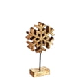 thumbnail image 5 of Wood Metallic Finish Snowflake on Stand Table Décor, Set of 2, 5 of 6