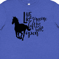 thumbnail image 4 of Inktastic Live Like Someone Left the Gate Open Horse Silhouette Youth T-Shirt, 4 of 5