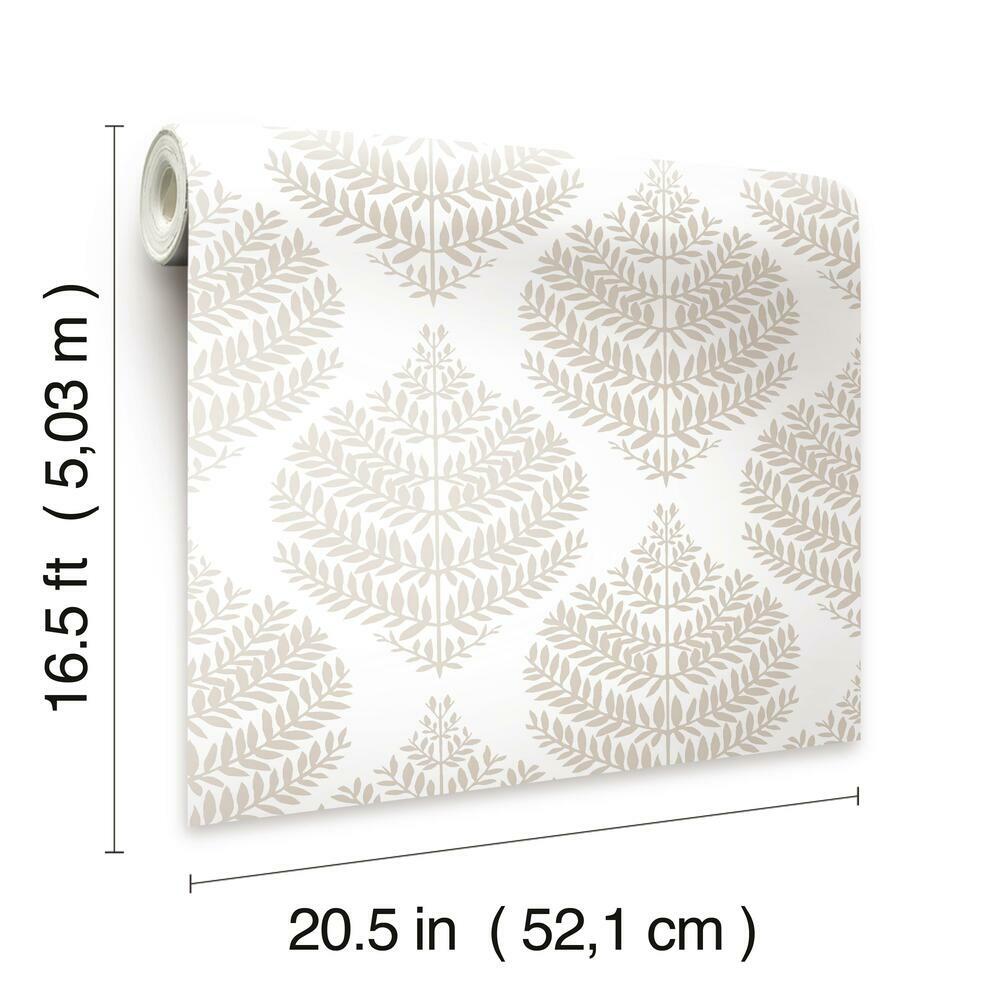 Hygge Fern Damask Peel and Stick Wallpaper