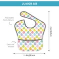 thumbnail image 4 of Zufioo Colorful Rubber Duck Print Toddler Adjustable Waterproof Bib, 11.6x15 Inch Feeding Bib Suitable for 6-24 Month Babies, 4 of 8