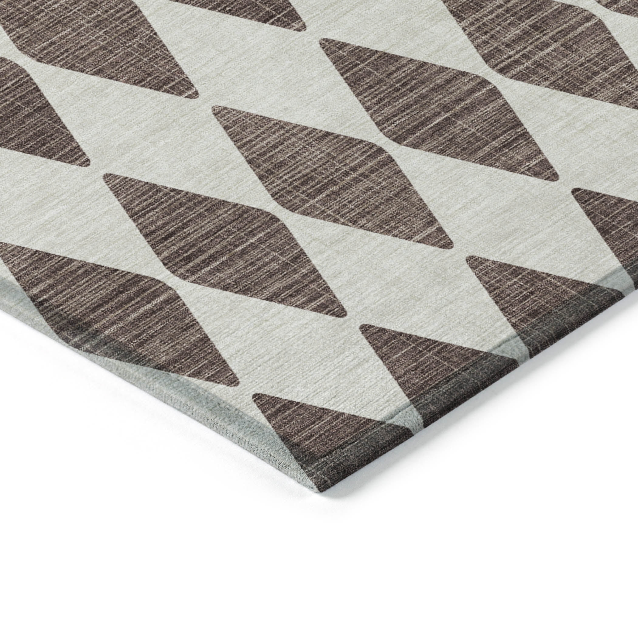 Addison Rugs Chantille Indoor/Outdoor Transitional Diamonds Brown Washable Rectangle Rug, 8' x 10'