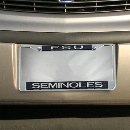 Florida State Seminoles (FSU) Glitter License Plate Frame - Black - No