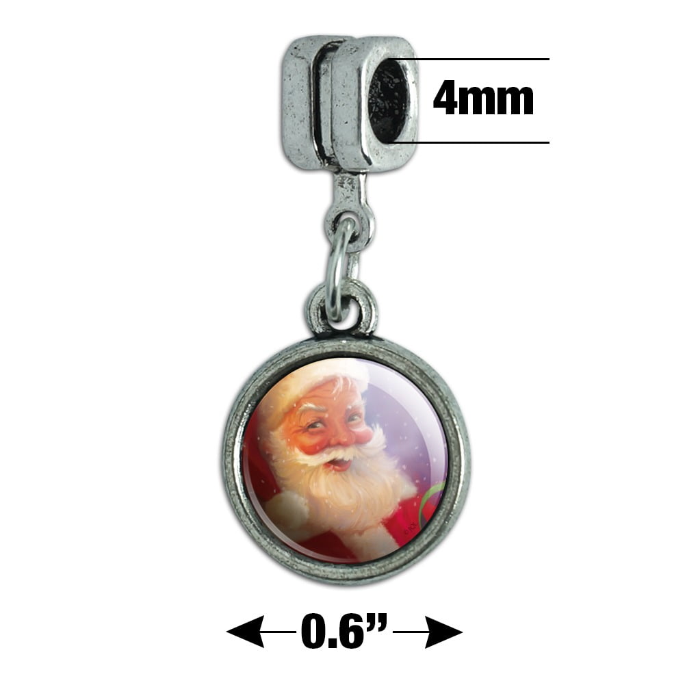 GRAPHICS & MORE Christmas Holiday Santa Snow Flurries Italian European Style Bracelet Charm Bead GRAPHICS & MORE Christmas Holiday Santa Snow Flurries Italian European Style Bracelet Charm Bead