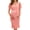 pink, variant on EIGTHTAIL Pregnant Woman Dress Flower Mesh Sheer Short Sleeve Crew Neck Slim Midi Dress Summer Casual Baby Shower Wedding Maternity Dress