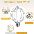 thumbnail image 2 of K45WW Whisk Attachment Fits KitchenAid, 6 Wire Whip for 4.5 5 Quart KitchenAid Tilt-Head Stand Mixer，Compatible with Kitchen Aid Accessories K45,K45SS,KSM75,KSM90,KSM110,KSM150, Handwash Only, 2 of 6