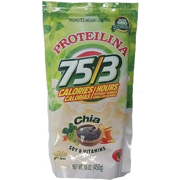 Proteilina 75 3 75 Calories 3 Hours Chia Soy Vitamins 16 Oz Walmart Com Walmart Com