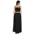 thumbnail image 4 of Bimba Summer Partywear Sexy Dress 2 Pieces For Women Smocked Crop Top & Long Skirt Set W/ Pockets, 4 of 7