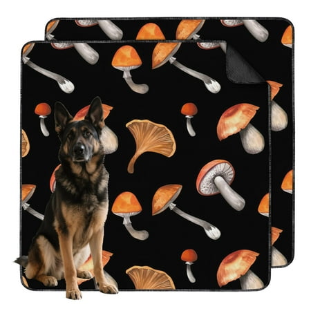 Indoor Dog Pee Pads 48 x48 Washable - Reusable Potty Training Pads for Crates with Non-Skid Bottom (Plant patterns)
