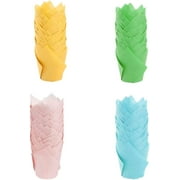 Tulip Cupcake Liners - 400-Pack Cupcake Wrappers Muffin Paper Baking Cups – 4 Assorted Pastel Colors Standard Size 2" Diameter Cupcake Liners.