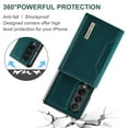 thumbnail image 2 of SaniMore Case for Samsung Galaxy Z Fold 4 7.6" 2022, Retro PU Leather Case Soft TPU Inner Detachable Magnetic Folding Card Pocket Flip Kickstand Anti-drop Shockproof Protectiive Case, Green, 2 of 10
