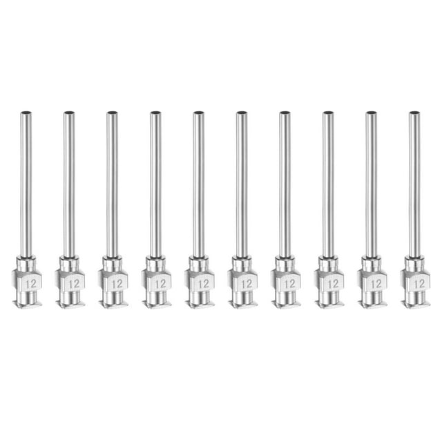 Unique Bargains 10Pack 15G Stainless Steel Dispensing Needles, 1 1/2' Glue Needle Tube Blunt Tips