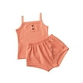 thumbnail image 3 of Summer Infant Baby Girls Clothes Suit Infant Kids Baby Girls Clothes Set Sleeveless Tops + Shorts 2pcs Toddler Clothes, 3 of 4