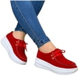 thumbnail image 1 of Zapatos de moda para mujer, punta redonda, tacones gruesos, Color sólido, con cordones, informales, ligeros, primavera, informales, zapatillas de tacón medio Wmkox8yii shalkjhdk2943, 1 of 1