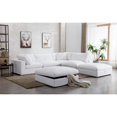 thumbnail image 6 of Roundhill Furniture Rivas Contemporary 5-Piece Sectional Sofa with Two Ottoman - Graphite, 6 of 7