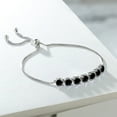 thumbnail image 3 of Gem Stone King 2.59 Ct Round Black Diamond 925 Sterling Silver Bracelet for Women, 3 of 3