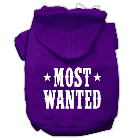 Mirage Pet Most Wanted Screen Print Pet Hoodies  Purple - 3XL