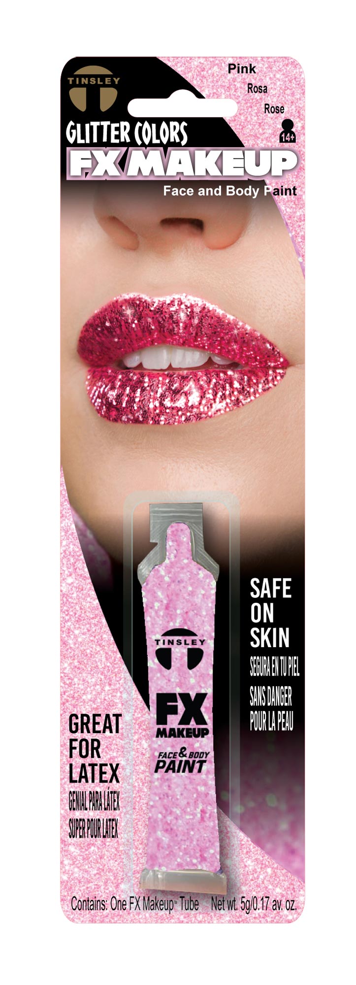 Glitter Pink FX MakeUp Face Body Adult