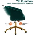 thumbnail image 4 of Westice Velvet Desk Chair Height Adjustable and Swivel, Green, 4 of 9