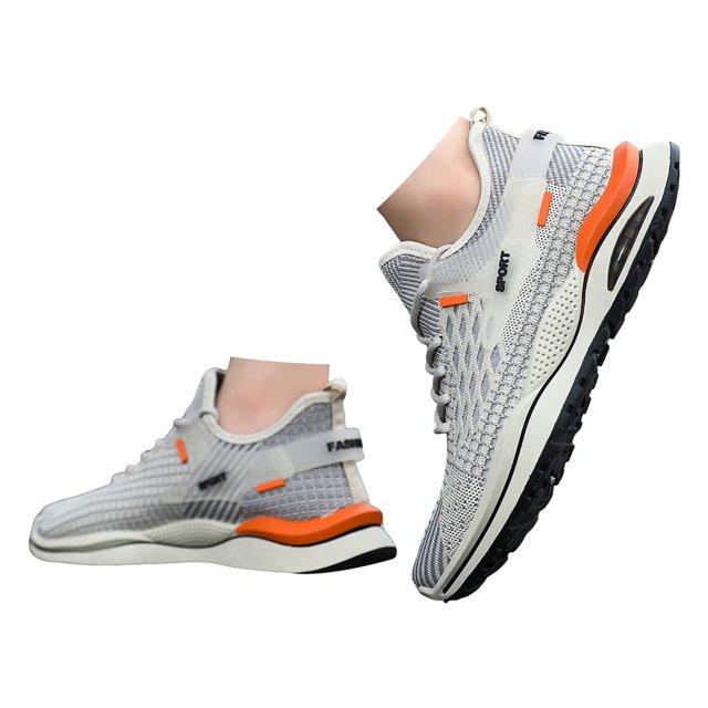 IUJSOY Chaussures de Marche pour Hommes à Enfiler Espadrilles Mode à Lacets Coussin d'Air en Maille Chaussures de Course