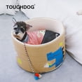 thumbnail image 5 of Touchcat PB81KHMD Claw-Ver Nest Rounded Scratching Cat Bed with Teaser Toy - Khaki - One Size, 5 of 5