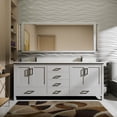 thumbnail image 2 of Jacques 72 in. W White Double Bath Vanity, White Quartz Top, Faucet Set, and 70 in. Mirror, 2 of 9