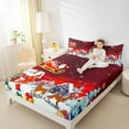 thumbnail image 4 of Manfei Santa Claus Bed Sheets for Teen, Vintage Western Fairy Tale King Sheets, Merry Christmas Sheet Set, Super Cozy Room Decor, 4-Piece, 4 of 7