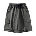 thumbnail image 6 of JUMEYU Youth Basketball Shorts Boy's Athletic Shorts Kids Youth Active Performance Basketball Shorts with Pockets Elastic Waistband Size 9-10 (Dark Gray,9-10 Years), 6 of 7