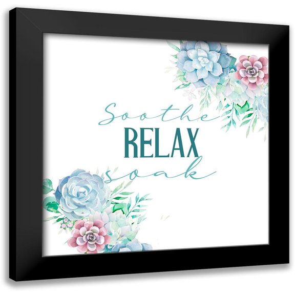 Allen, Kimberly 12x12 Black Modern Framed Museum Art Print Titled - Relax Recharge 4 v3