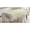 thumbnail image 1 of Botanical Tablecloth, Autumn Time Leafy Branches with Tansy Flowers on a Plain Background, Rectangle Satin Table Cover for Dining Room and Kitchen, 60" X 84", Earth Yellow and White, by Ambesonne, 1 of 2