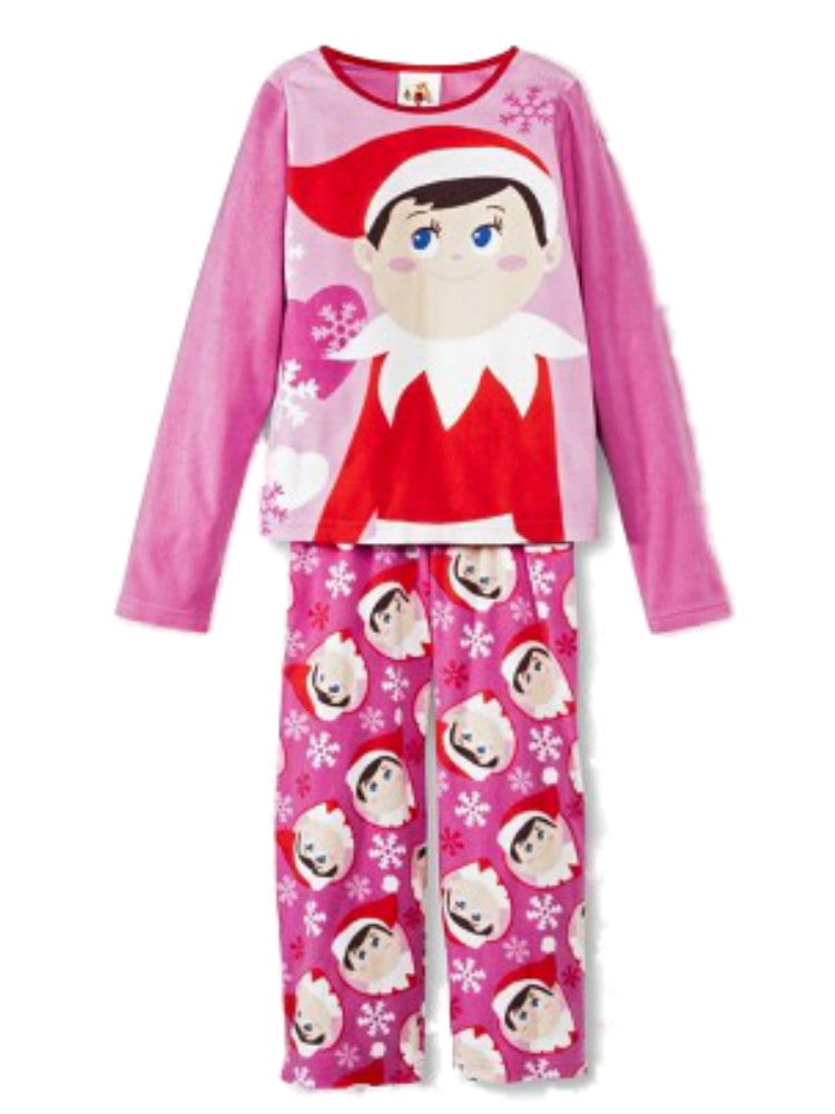 Pink Girls Elf on The Shelf 2pc Pajama Set Pink Girls Elf on The Shelf 2pc Pajama Set