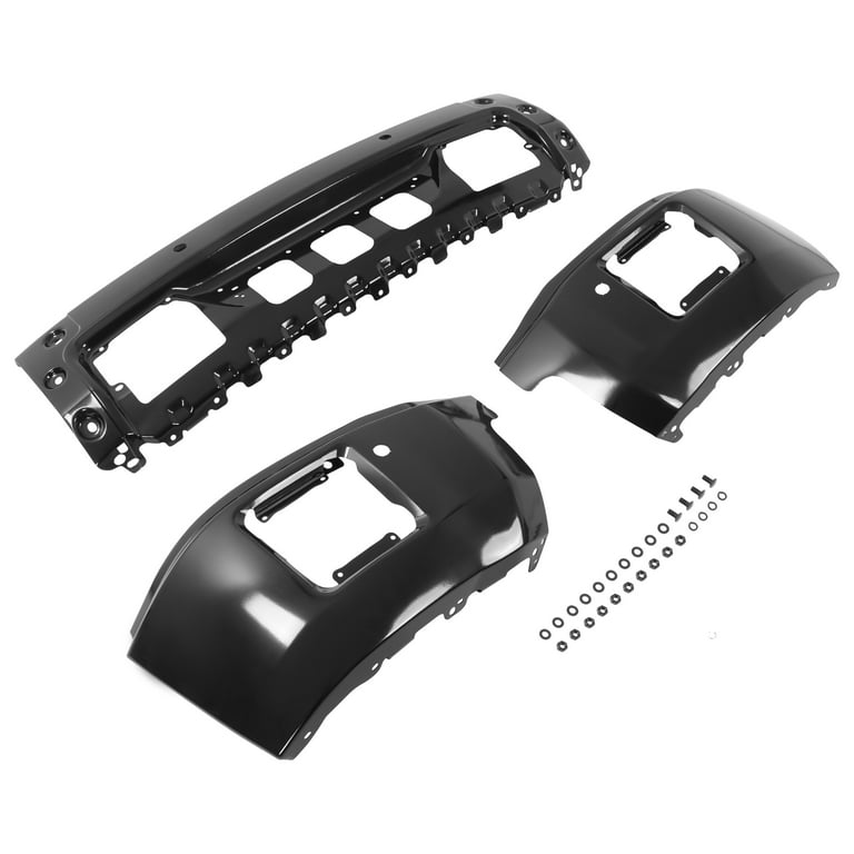 KOJEM Front Bumper Face Bar Fits for 2014-2015 GMC Sierra 1500 w/Fog Light Holes Powder Coated
