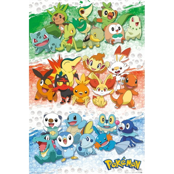 Pokemon - TV Show / Gaming Poster (First Partners) (Size: 24" x 36")