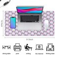 thumbnail image 5 of Long Mouse Pads for Desk,White and Purple Unicorn Pattern Desk Mats on Top Of Desks, Desk Mouse Pad Extra Large with 3mm Non-Slip Base and Stitched Edge for Gaming,Office,Work,Home 31.5"x15.7", 5 of 6