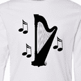thumbnail image 4 of Inktastic Harp Silhouette Music Gift Long Sleeve Youth T-Shirt, 4 of 5