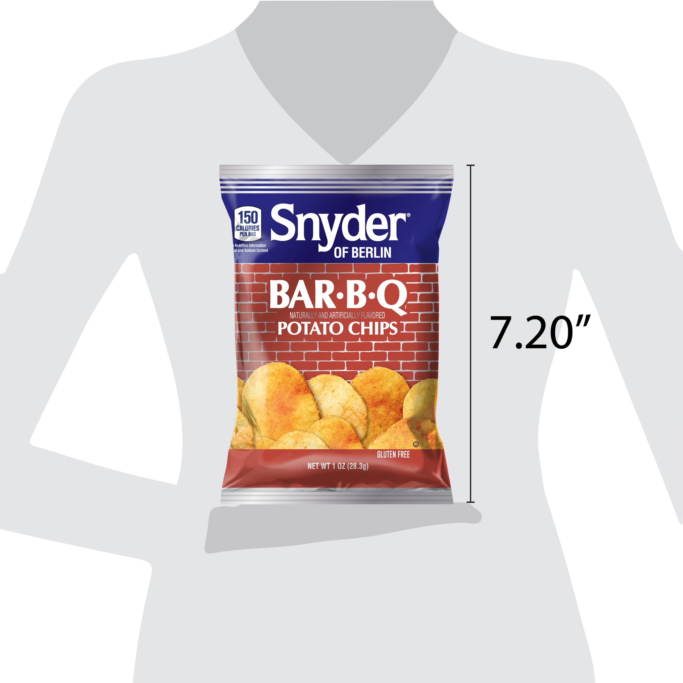 (2 pack) Snyder of Berlin Bar-B-Q Potato Chips, Gluten-Free, 1 oz Bag
