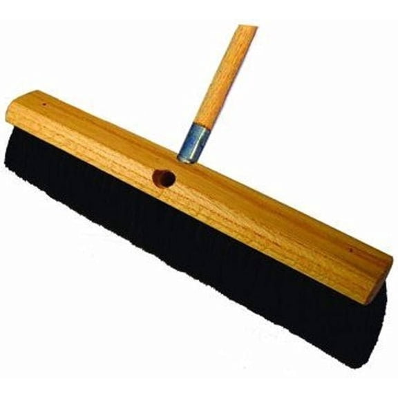 MAGNOLIA BRUSH 718 Horsehair Floor Broom, 18" Wide, 3" Long Trim, W/ 48" Handle
