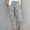 Gray, variant on Juslio Pants for Women High Waist Slim-Leg Elastic Waist,Plus Size Linen Linen Pants 3XL