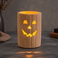 thumbnail image 2 of ievspot Halloween Pumpkin Candlestick Holders Retro Resin Candle Lanterns Halloween Pumpkin Candle Holder Retro Resin Hollow Candlestick for Vintage for Fall, 2 of 8