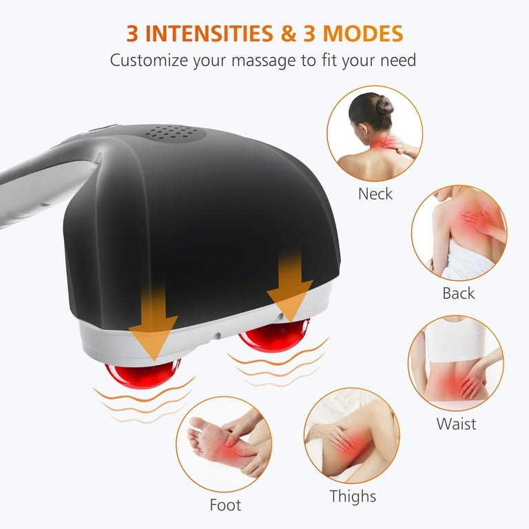 Portable Neck Massager  Get Shiatsu Cordless Neck Massager with Heat -  Snailax