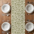 thumbnail image 6 of Green Floral Table Runner - 48 Inch Long, Kitchen Dining Table Runner Dresser Scarves, Vintage Rustic Botanical Spring Farmhouse Decor for Coffee Tables Wedding Party Banquet, 6 of 8
