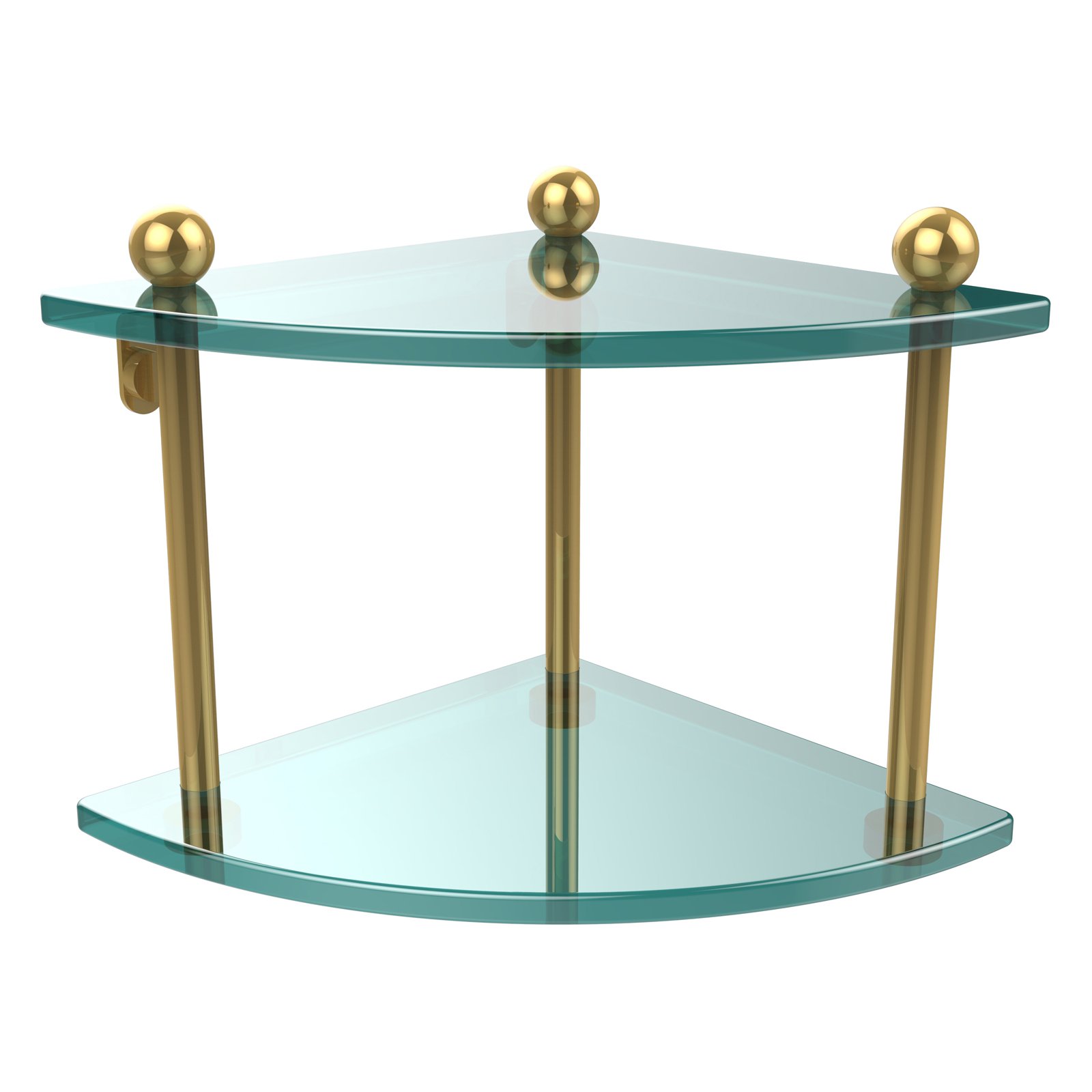 Two Tier Corner Glass Shelf