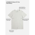 thumbnail image 7 of Lane Seven - Unisex Deluxe CVC T-Shirt - BROWN HEATHER - 2XL, 7 of 7