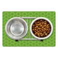 thumbnail image 1 of Fern Pet Mat for Food and Water, Botanic Composition in Green Shades Leaves of Hawaiian Jungles Summer Flora, Non-Slip Rubber Mat for Dogs and Cats, 18" X 12", by Ambesonne, 1 of 2