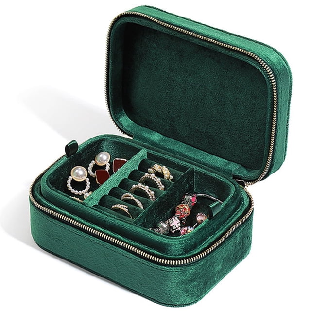 Dust-Proof Jewelry Storage Box Waterproof Material & Smooth Zipper for Friend Family Neighbors Gift