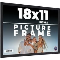 18x11 Frame Black Real Wood Picture Frame Width 0.75 inches | Interior Frame Depth 0.5 inches |